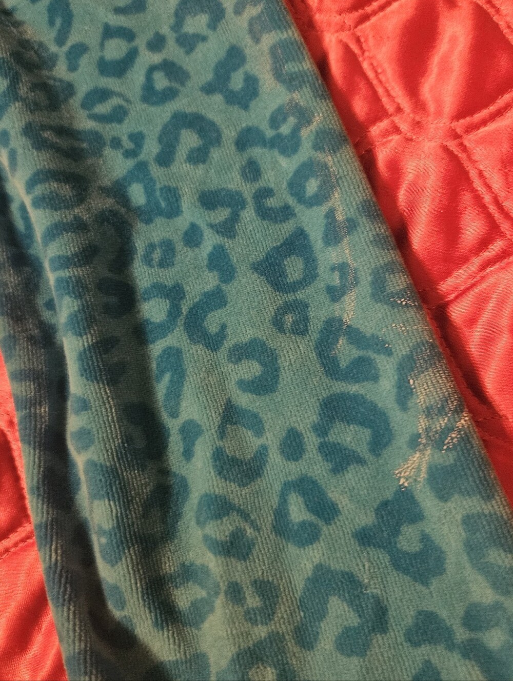 2010's Aeropostale Fall Teal Leopard Print Pullover - Picture 4 of 5